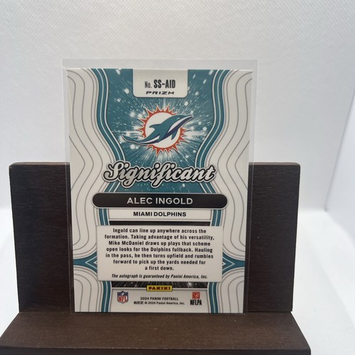 Firmas significativas Panini Prizm Alec Ingold 2024 - Dolphins Auto - Imagen 2 de 2