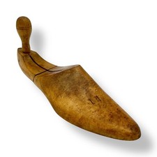 Vintage Regal Wooden Shoe Form 19th Century Farmhouse Decor Right Foot, 11 in