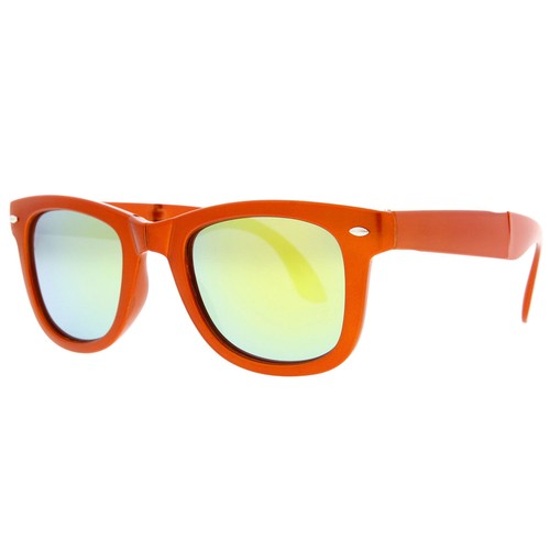 Folding Sunglasses Classic New Retro Vintage Men Women Compact Frame Lens - Picture 17 of 25