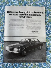 Vintage 1971 Audi Print Ad Road Tested In Ger...