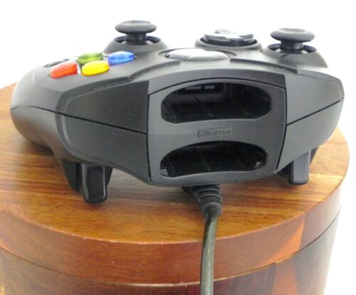 Original Xbox OEM S Type Black Controller with Breakaway Cable TESTED Read - Picture 4 of 21