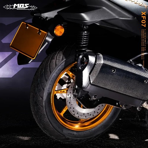 MOS XF07 Forged Aluminum Alloy Wheels for Yamaha XMAX 300 2017-2024 Gold - Picture 12 of 12