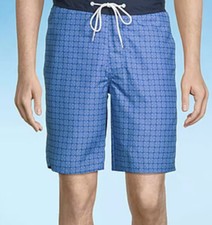 St Johns Bay - Lined Board Shorts Swim Trunks Men's Size L - Navy Blue And Blue