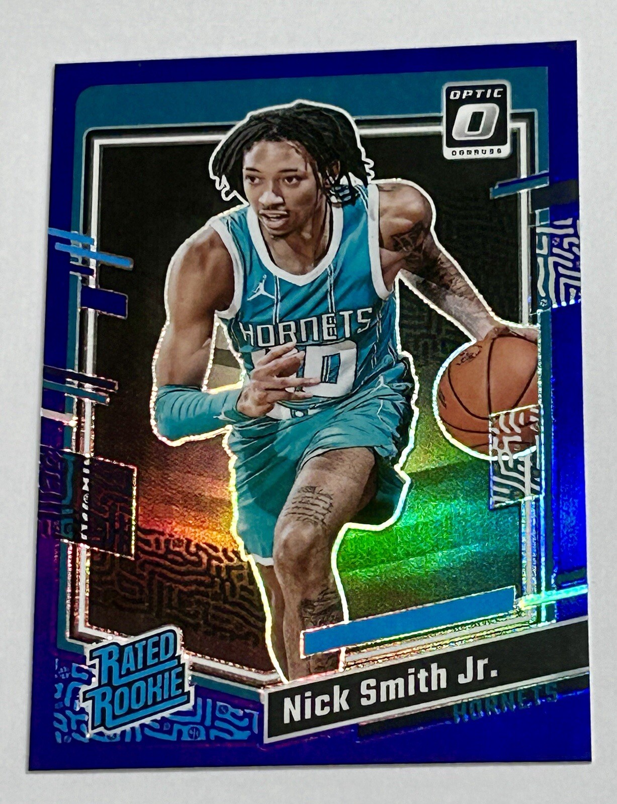 Nick Smith Jr 2023-24 Panini Optic Purple Holo Prizm Rated Rookie #224 Hornets