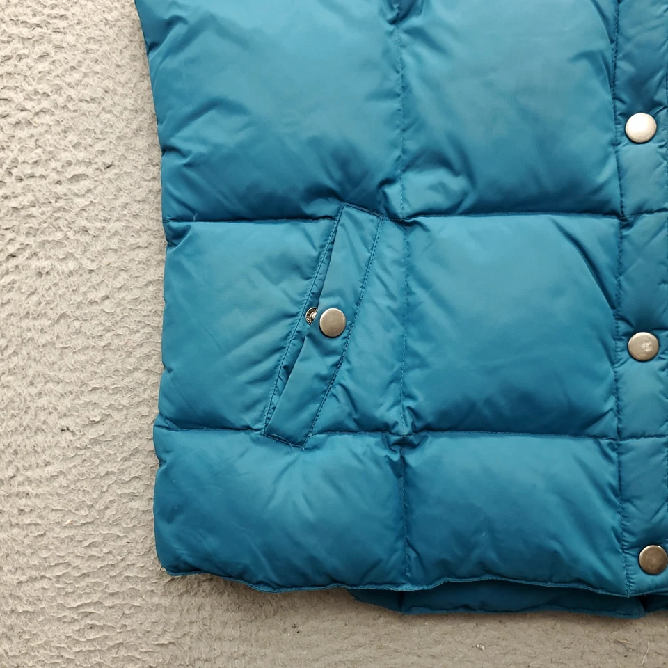 Chaleco acolchado Athletech para mujer talla XL azul sin mangas cuello falso frente a presión Foto 4 de 4