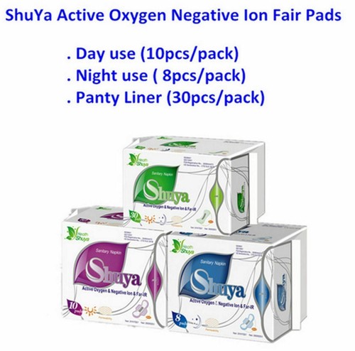 Shuya Organic Cotton Anion Sanitary Napkin 1 Day Use+1 Nigh Use+1 Panty Liners - 第 1/7 張圖片