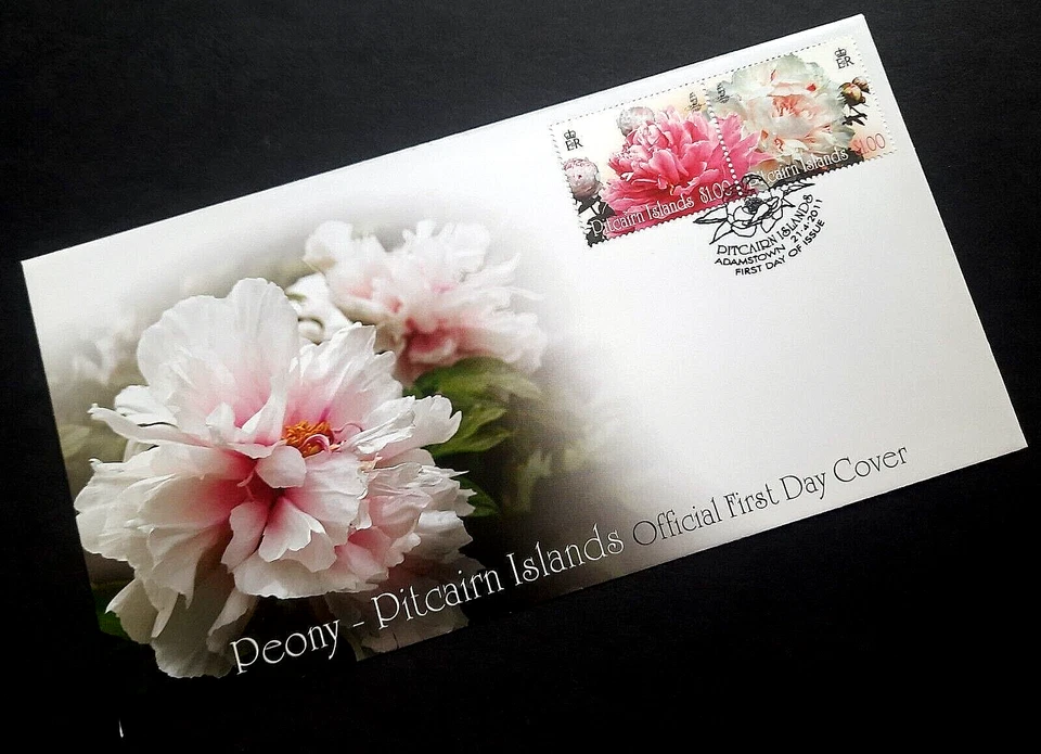 Pitcairn Islands - "PEONY FLOWERS" First Day Cover FDC 2011 - Image 3 of 4