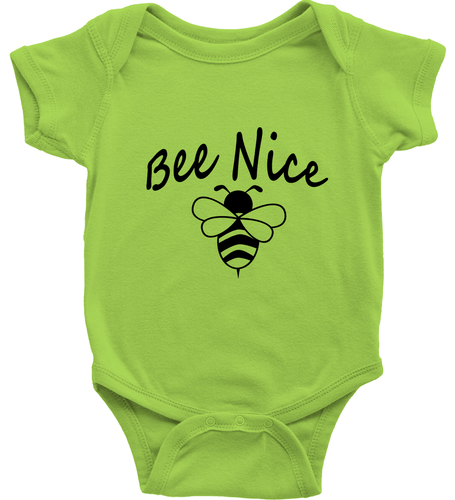 Bee Nice Toddler Kids Boy Tee T-Shirt Infant Baby Bodysuit Clothes Kindness Bee - Picture 33 of 36