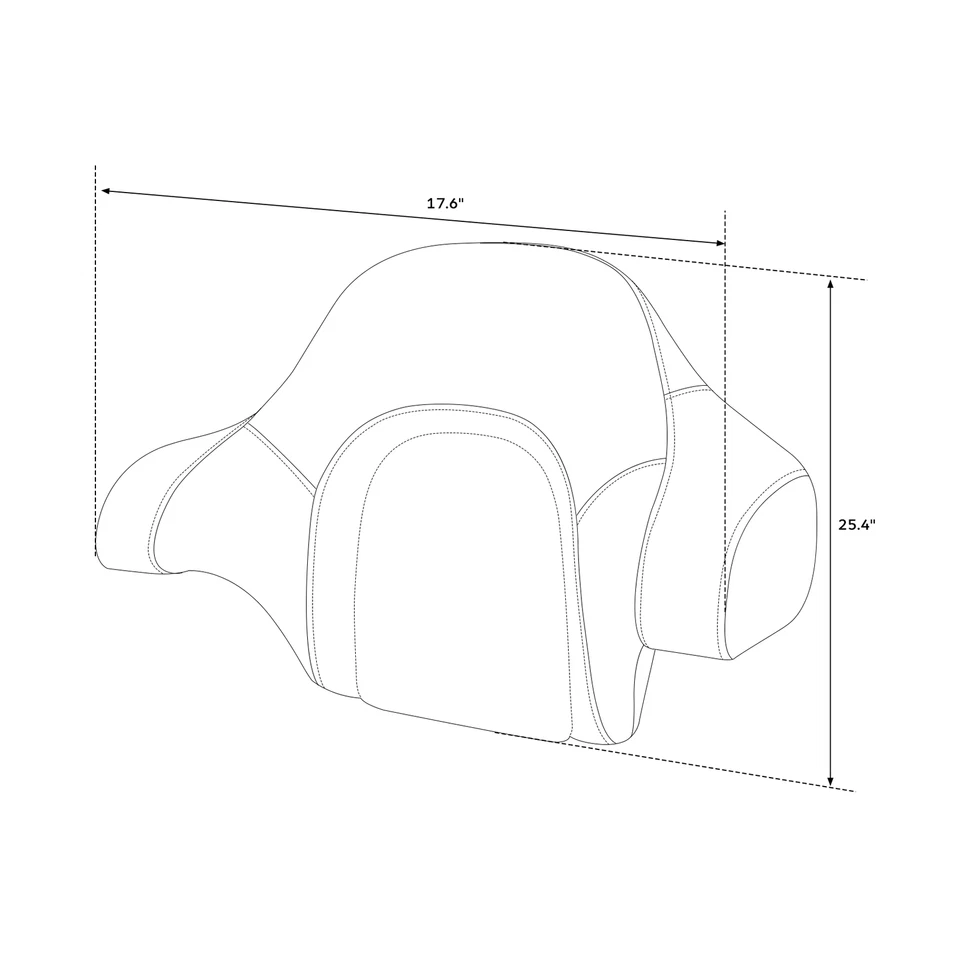Almohadilla de respaldo envolvente para maletero King apta para Harley Touring Road King 2014-2023 Foto 3 de 4