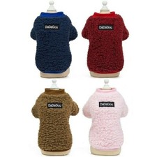 Winter Warm Sweater Puppy Costume Dog Flannel Coat Jacket Pet Clothing Cat