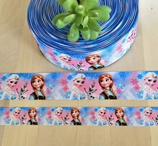7/8, 1.5 & 3" (1 YD) Frozen Grosgrain Ribbon Anna Elsa Olaf Disney Frozen Movie