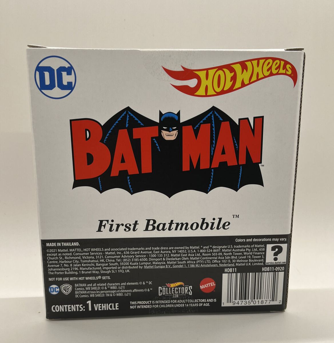 ホットウィール SDCC BATMAN FIRST BATMOBILE 1st Appearance Batmobile SDCC 2021 Exclusive | Hot Wheels