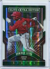 2015 Elite Extra Edition Status Emerald Green Die Cut Domingo Leyba 24/25