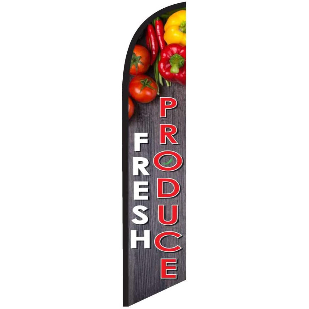 Fresh Produce 12ft Feather Banner Swooper Flag - FLAG ONLY