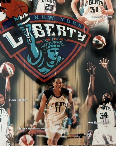 WNBA New York Liberty 1999 Team Photo Teresa Weatherspoon, Sue Wick 8 x 10 - Picture 2 of 4