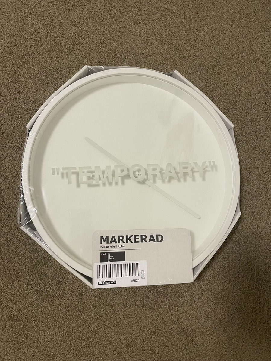 Virgil Abloh IKEA Markerad Temporary Wall Clock Off-White | eBay UK