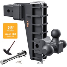 2.5 Receiver 8 Drop Adjustable Trailer Hitch Tow Stow Hitch Tri-ball 18500lb 2.5 Receiver 8 Drop Adjustable Trailer Hitch Tow Stow Hitch Tri-ball 18500lb