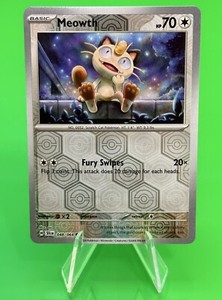 ⭐️⭐️Pokemon Meowth Shrouded Fable Reverse Holo Common 048/064 NM!!⭐️⭐️