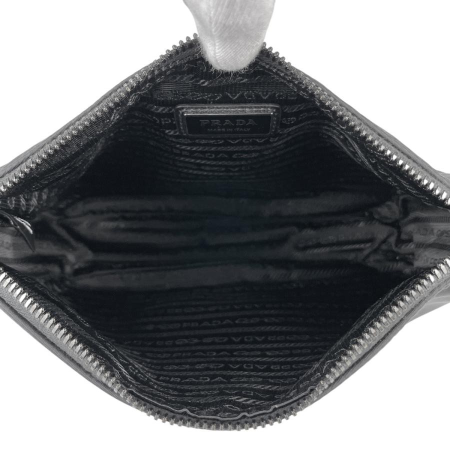 PRADA RE NYLON Plate Shoulder Bag Black Nylon with Pouch #BS757 thumbnail 9