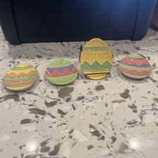 Set Of 4 MWW Market EGG SPECIALLY FOR YOU 4.5" Mini Plate Embossed Easter Decor