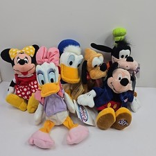 Disney Bean Bag Plush Lot of 6 Goofy Daisy Donald Duck Minnie Mickey Mouse Pluto