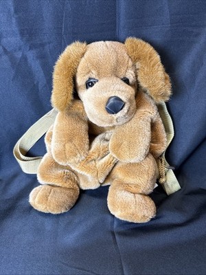 Vintage MANGO Puppy Dog Plush Backpack, Golden Retriever