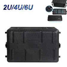 Waterproofing 2 Door W/ Microphone Compartments Rack Mount PC Amp Flight Case US