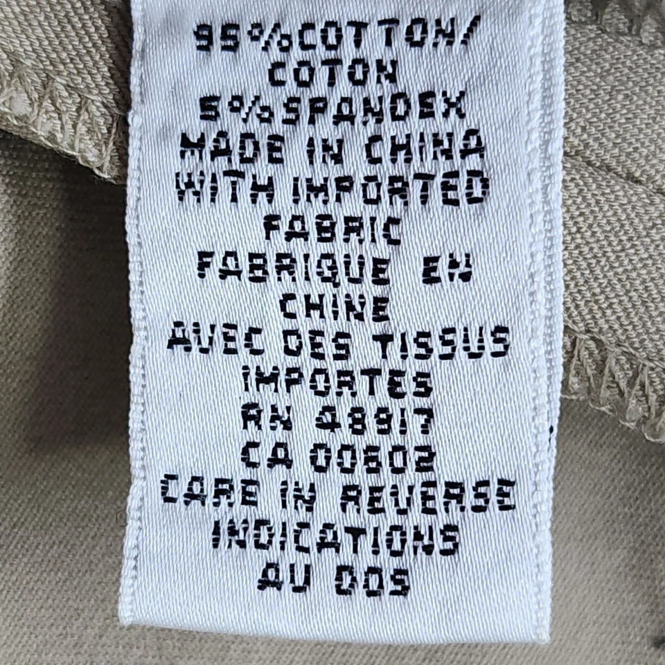 Calvin Klein Pants Women 6P PETITE Tan Mid Rise Straight Cropped Stretch Office - Image 4 of 4