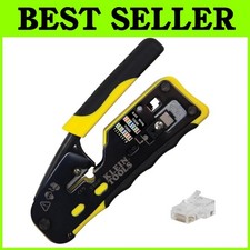 Klein Tools Ratcheting Crimper - Pass-Thru Connector Set