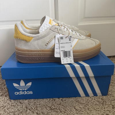 adidas Gazelle Bold Women s Size 10 Ivory Bold Gold IH9929