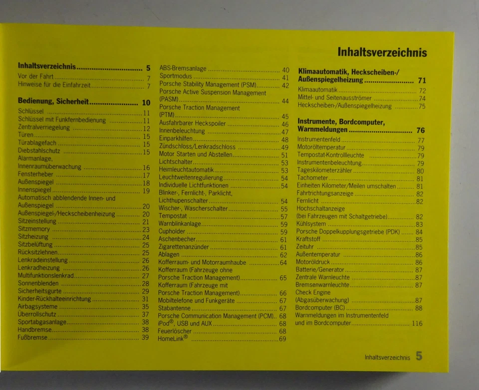 Bordmappe mit Betriebsanleitung Porsche 911 Carrera Typ 997 Modelljahr 2010 - Bild 2 von 4