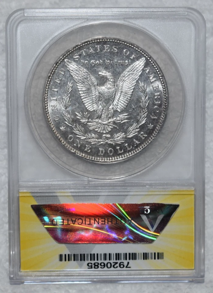 1887  Morgan Dollar $1  ANACS MS 62 PL - 90% Silver    Proof-Like - Image 4 of 4
