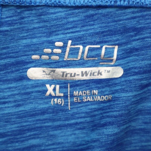 BCG Pants Girls XL(16) Blue Tru-Wick Leggings Stretch Fitness Workout Pull On - Picture 2 of 19