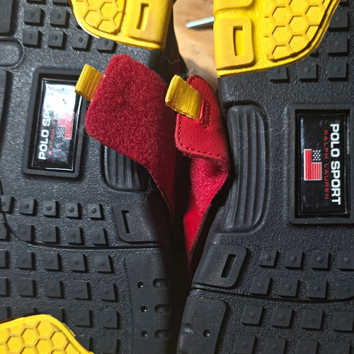 Polo Sport Ralph Lauren PS100-SK-HTL Red/Black/Yellow High Top Sneakers