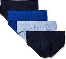 2XIST Briefs Mens XL Blue 4-Pack Essential Cotton Bikini Brief