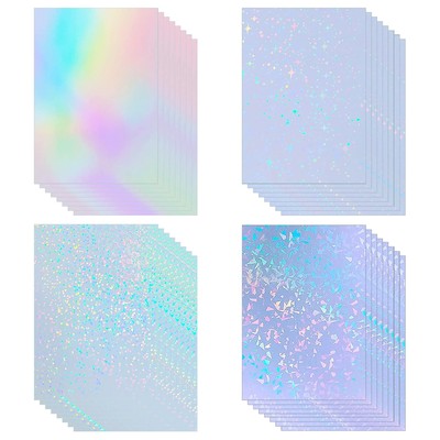 Holografische Vinyl Aufkleber A4 Transparent Selbstklebend  4 Styles