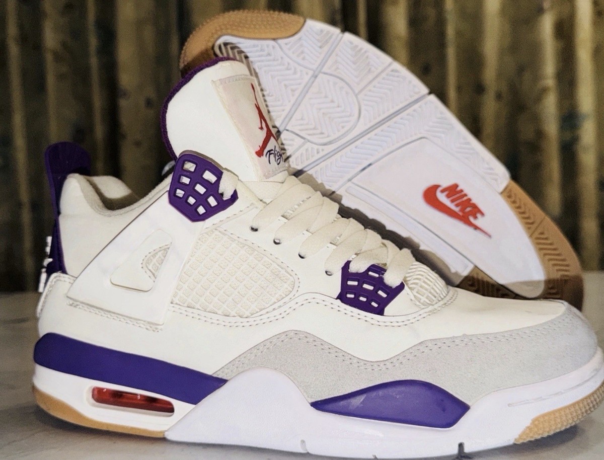 Size 8.5 - DR5415-105 Nike SB x Air Jordan 4 Retro Purple | eBay