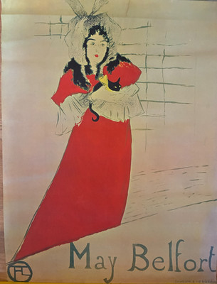 Vintage 1967 May Belfort Poster by Henri de Toulouse-Lautrec 24''x32''