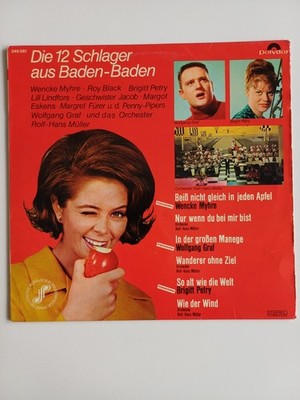 A EX/VG- Various - Die 12 Schlager Aus Baden-Baden LP 12'' 1966 Vinyl Polydor