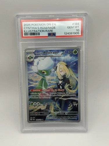Cynthia's Roserade Illustration 184/182 PSA 10  Pokemon Destined Rivals