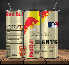 Red Bull The Giants Edition Energy Drink Tumbler Blue with Straw - (20 fl oz)