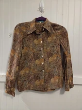 Vintage Cacharel Made In France Fall Color Blouse Women's Size 4