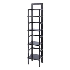Winsome Aiden Narrow Transitional Solid Wood Baker's Rack in Coffee