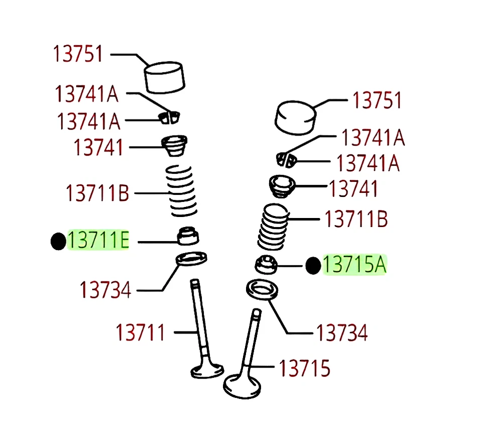 Junta de culata Toyota + Kit de sello de válvula VER DESCRIPCIÓN Original OEM OE Foto 2 de 2