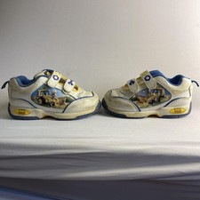 Vintage Bob The Builder Shoes Kids Size 8 White Hook & Loop Sneakers