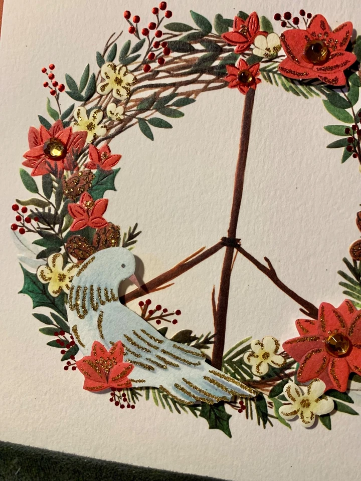 Set of 2! Papyrus Christmas Cards! Beautiful Dove of Peace! - Image 2 of 4