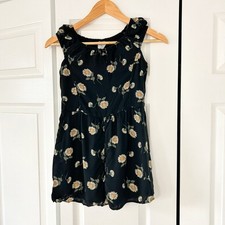 Abercrombie Kids Black Daisy Print Sleeveless Romper Dress Girls Size 11/12