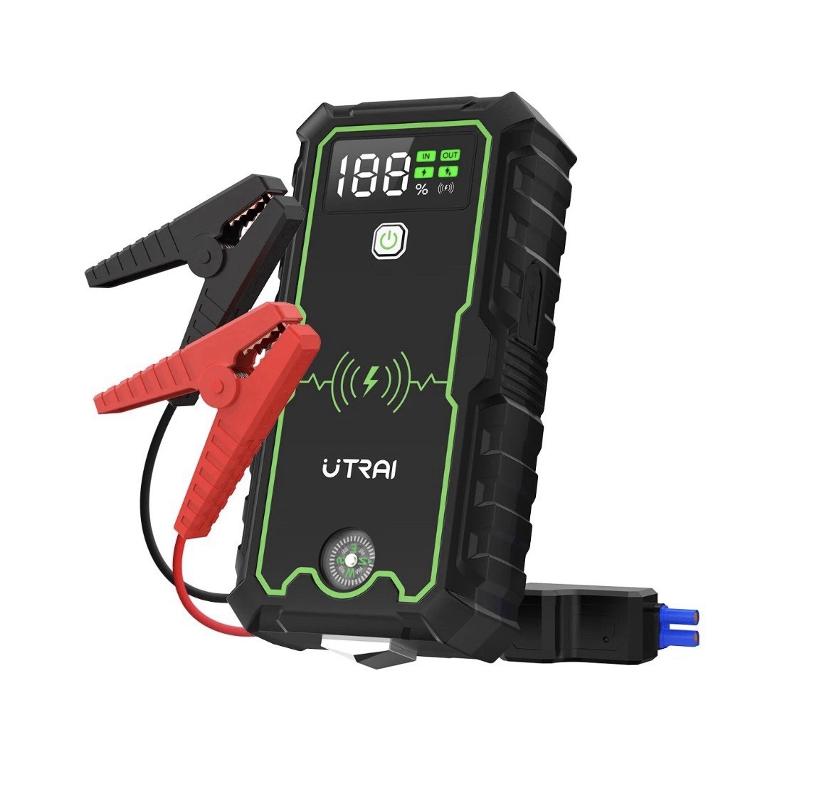Booster batterie portable Utrai avec chargeur rapide et lampe LED intégrée