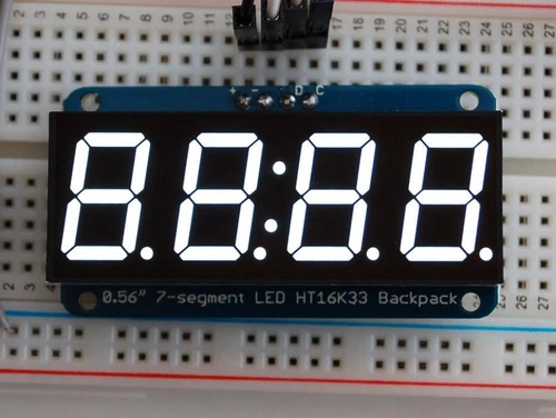 Adafruit 0.56 4-Ziffern 7-Segment Display mit I2C Backpack - Weiß