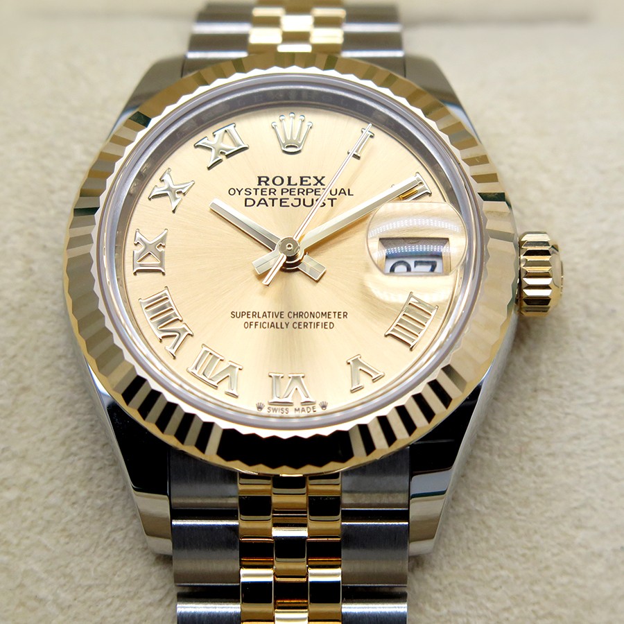 Rolex 279173 Datejust 18K/SS with Champagne Roman Dial on Jubilee image 3